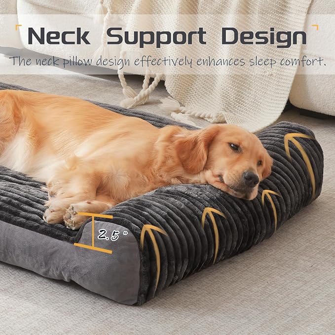 Giant dog bed, sofa structure with pillow support washable non-slip structure